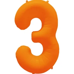 Cijfer ballon Neon Oranje 86cm