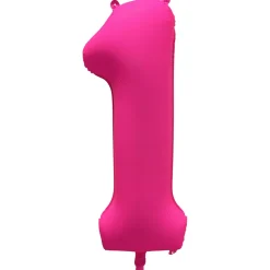 Cijfer ballon Neon Roze 86cm