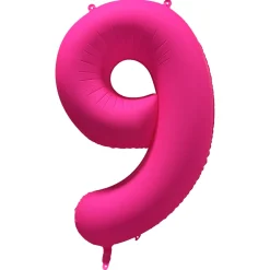 Cijfer ballon Neon Roze 86cm