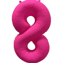 Cijfer ballon Neon Roze 86cm