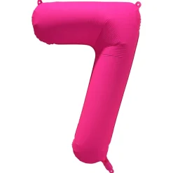 Cijfer ballon Neon Roze 86cm