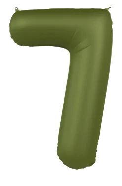 Cijfer ballon Olijf Groen 86cm