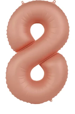 Cijfer ballon Vintage Rose 86cm
