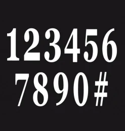 Cijfer Stickers 14cm - set van 12