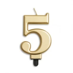 Cijferkaars goud metalic nummer 5
