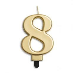 Cijferkaars goud metalic nummer 8