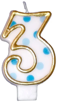 Cijferkaarsen Dots Blauw