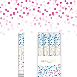 Confetti shooter Gender reveal blauw - roze