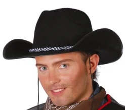 Cowboyhoed vilt zwart