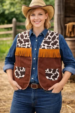 Cowboyvest volwassenen basic