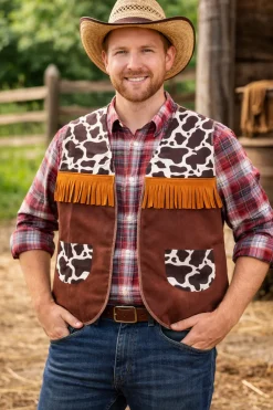 Cowboyvest volwassenen basic