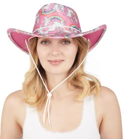 Cowgirl hoed Unicorn rainbow