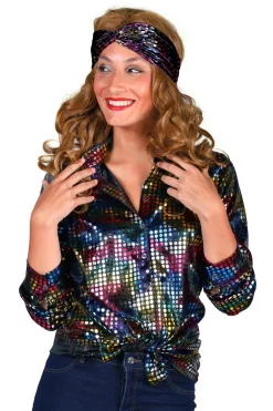 Damesblouse Disco glamour