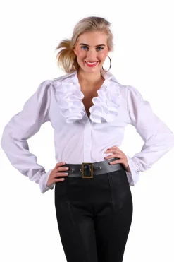 Damesblouse met ruches luxe