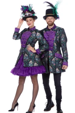 Damesjas Jacquard luxe paars