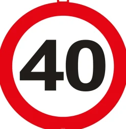 Decoratie verkeersbord Leeftijd 47cm
