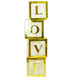 Decoratie love box goud