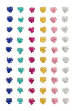 Decoratiestickers hartje glitter 60