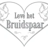 Deurbord Leve het Bruidspaar