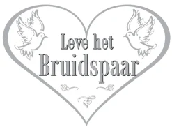 Deurbord Leve het Bruidspaar