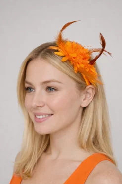 Diadeem Oranje met veren