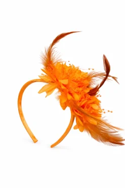 Diadeem Oranje met veren