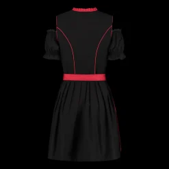 Dirndl Carmen zwart/rood
