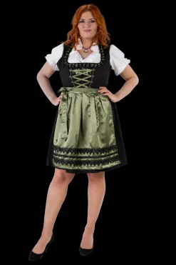 Dirndl Hertjes zwart/groen