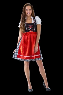Dirndl Roxanne rood/zwart