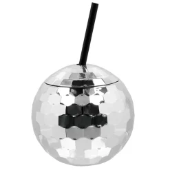 Discobal beker met rietje