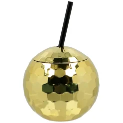 Discobal beker met rietje