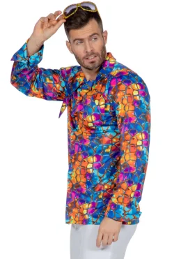 Disco blouse neon flower