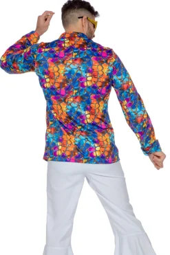 Disco blouse neon flower