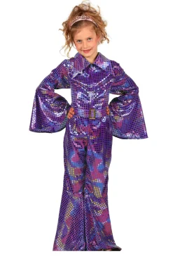Disco Glamour Catsuit voor kinderen