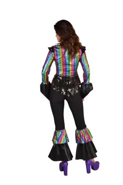 Disco Queen Rainbow dameskostuum