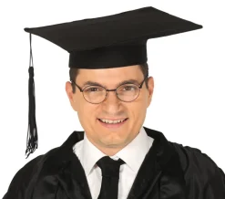 Doctoraal hoed zwart basic