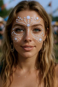 Face jewels Mixed Pearls