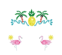 Face Jewels Zomer Flamingo