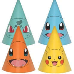 Feesthoedjes Pokemon 8st