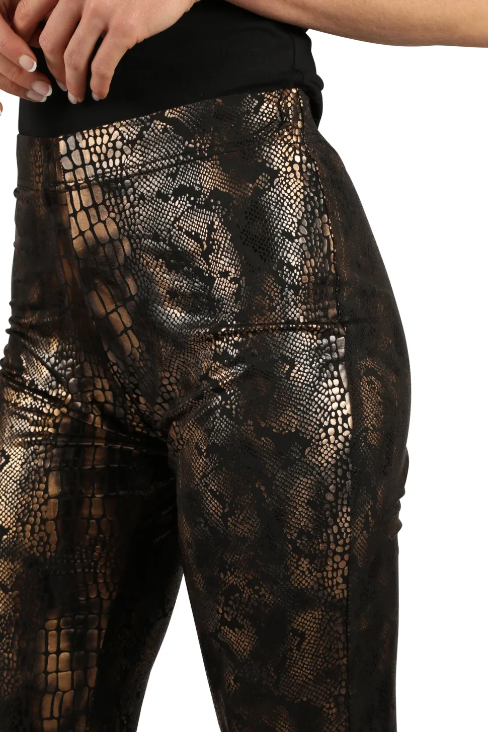 Flarebroek Snake skin dames