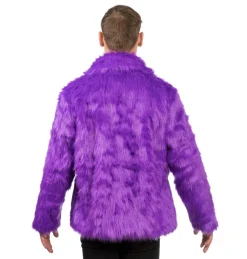Fluffy Faux Fur Jas unisex model