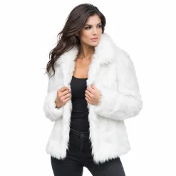 Fluffy Faux Fur Jas unisex model