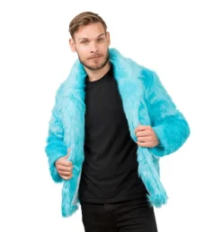 Fluffy Faux Fur Jas unisex model