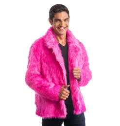 Fluffy Faux Fur Jas unisex model
