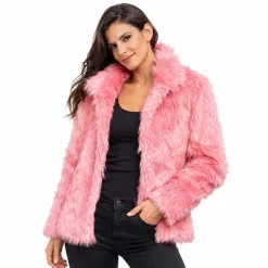 Fluffy Faux Fur Jas unisex model
