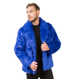 Fluffy Faux Fur Jas unisex model