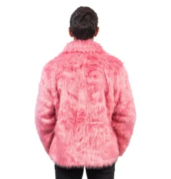 Fluffy Faux Fur Jas unisex model