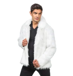 Fluffy Faux Fur Jas unisex model