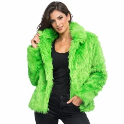 Fluffy Faux Fur Jas unisex model
