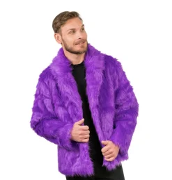 Fluffy Faux Fur Jas unisex model